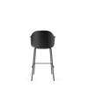 Harbour Bar Arm Chair - Black Steel Legs - Hard Shell