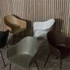 Harbour Dining Arm Chair - Black Steel Legs - Hard Shell