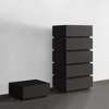 Super Stackable 22" Nightstand Lacquer Finish - nero 