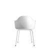 Harbour Dining Arm Chair - White Steel Legs - Hard Shell- White