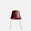 Harbour Dining Side Chair - White Steel Legs - Hard Shell- Burned Red
