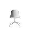 Harbour Swivel Side Chair - Polished Aluminum Base - Hard Shell- Light Grey