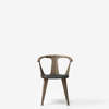 In Between SK2 Dining Chair Upholstered - Smoked Oiled Oak - Black Leather