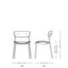 Diagram - Pavilion AV3 Dining Chair Upholstered Seat
