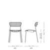 Diagram - Pavilion AV12 Dining Chair Upholstered Seat and Back