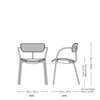 Diagram - Pavilion AV13 Dining Armrest Upholstered Seat and Back