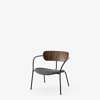 Pavilion AV6 Lounge Armchair Upholstered Seat - Vidar 0152 - walnut