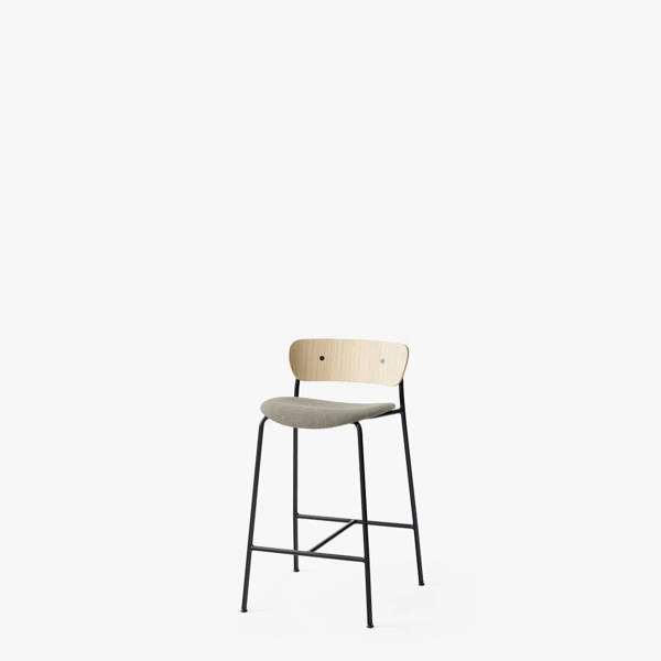 Pavilion AV8 Counter Chair Upholstered Seat - white oak - canvas 114