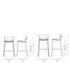 Diagram - Pavilion AV8 & AV10 Counter Bar Chair Upholstered Seat