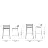 Diagram - Pavilion AV14 & AV15 Counter Bar Chair Upholstered Seat and Back
