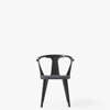 In Between SK2 Dining Chair Upholstered - Black Lacquered Oak - Fiord 191