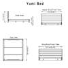 Diagram - Yumi Upholstered Bed