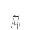 2D Counter Bar Stool - Un-Upholstered Center Base - black stained birch