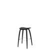 2D Counter Stool - Un-Upholstered Wood Base - black stained birch