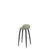 3D Counter Bar Stool - Un-Upholstered Wood base Hirek Shell - Black Stained Beech - Hirek Mistletoe Green