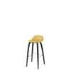 3D Counter Bar Stool - Un-Upholstered Wood base Hirek Shell - Black Stained Beech - Hirek Venetian Gold