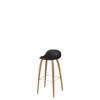 3D Counter Bar Stool - Un-Upholstered Wood base Hirek Shell - oak - Hirek black