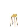 3D Counter Bar Stool - Un-Upholstered Wood base Hirek Shell - oak - Hirek Venetian Gold