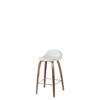 3D Counter Bar Stool - Un-Upholstered Wood base Hirek Shell - American Walnut - Hirek Soft White