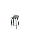 3D Counter Bar Stool - Un-Upholstered Wood base Hirek Shell - Black Stained Beech - Hirek Rainy Grey