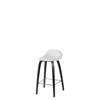 3D Counter Bar Stool - Un-Upholstered Wood base Hirek Shell - Black Stained Beech - Hirek Soft White