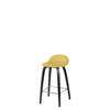 3D Counter Bar Stool - Un-Upholstered Wood base Hirek Shell - Black Stained Beech - Hirek Venetian Gold