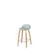 3D Counter Bar Stool - Un-Upholstered Wood base Hirek Shell - oak - Hirek nightfallblue
