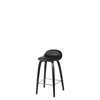 3D Counter Bar Stool - Fully Upholstered Wood base - Black Stained Beech