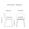 Diagram - 3D Dining Chair - Front Upholstered Sledge Base stackable Wood Shell