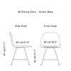 Diagram - 3D Dining Chair - Un-Upholstered Center Base HiRek Shell