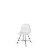 3D Dining Chair - Un-Upholstered Center Base Hirek Shell - Black Hirek Soft White