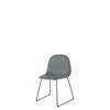 3D Dining Chair - Un-Upholstered Sledge Base Hirek Shell - Black Hirek Rainy Grey