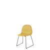 3D Dining Chair - Un-Upholstered Sledge Base Hirek Shell - Black Hirek Venetian Gold