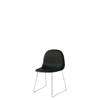 3D Dining Chair - Un-Upholstered Sledge Base Hirek Shell - Chrome Hirek black