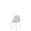 3D Dining Chair - Un-Upholstered Sledge Base Hirek Shell - Chrome Hirek moongrey