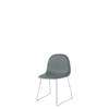 3D Dining Chair - Un-Upholstered Sledge Base Hirek Shell - Chrome Hirek Rainy Grey