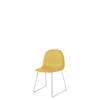 3D Dining Chair - Un-Upholstered Sledge Base Hirek Shell - Chrome Hirek Venetian Gold