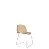 3D Dining Chair - Un-Upholstered Sledge Base Wood Shell - Oak