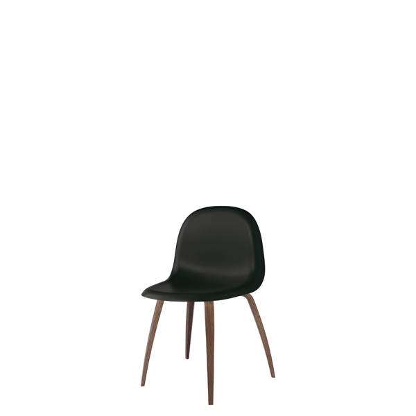 3D Dining Chair - Un-Upholstered Wood Base Hirek Shell - American Walnut Hirek black