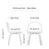 Diagram - 3D Dining Chair - Un-Upholstered Wood Base HiRek Shell