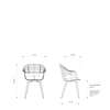 Diagram - Bat Dining Chair - Fully Upholstered Wood Base