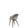 Bat Dining Chair - Un-Upholstered Wood Base - Blackstained beech Base - new beige Shell