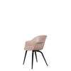Bat Dining Chair - Un-Upholstered Wood Base - Blackstained beech Base - sweet pink Shell