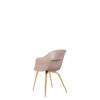 Bat Dining Chair - Un-Upholstered Wood Base - Oak Base - sweet pink Shell