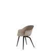 Bat Dining Chair - Un-Upholstered Wood Base - Smoakedoak Base - new beige Shell