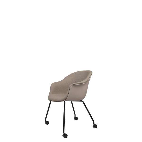 Bat Meeting Chair - Front Upholstered 4 Legs with Castors 