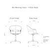 Diagram - Bat Meeting Chair - Fully Upholstered 4-Star Base