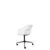 Bat Meeting Chair - Un-Upholstered 4-Star Base - Black Base - pure white Shell