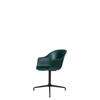 Bat Meeting Chair - Un-Upholstered 4-Star Base - Black Base - dark green Shell