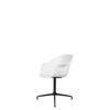Bat Meeting Chair - Un-Upholstered 4-Star Base - Black Base - pure white Shell